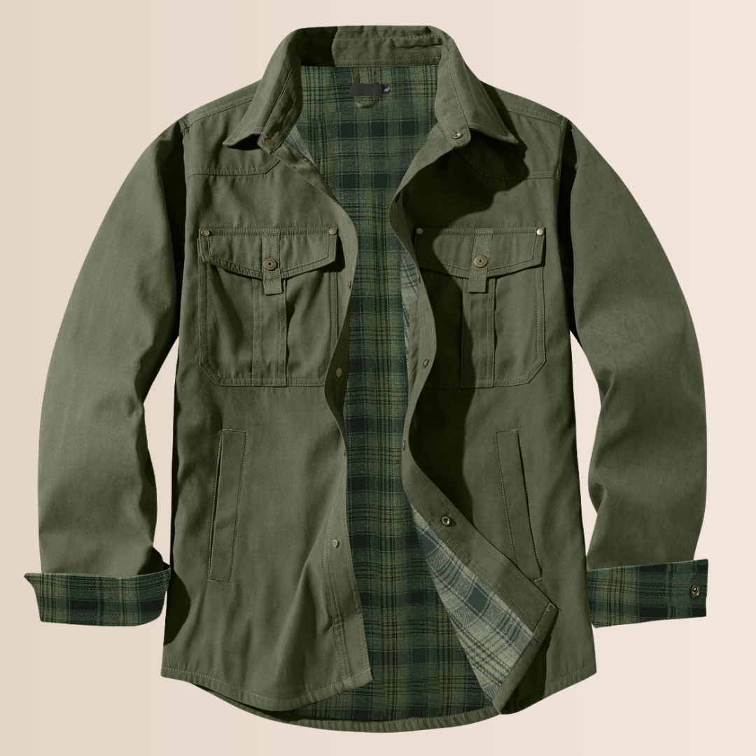 Stilla | Vintage Flannel-Rutet Herrekåbe