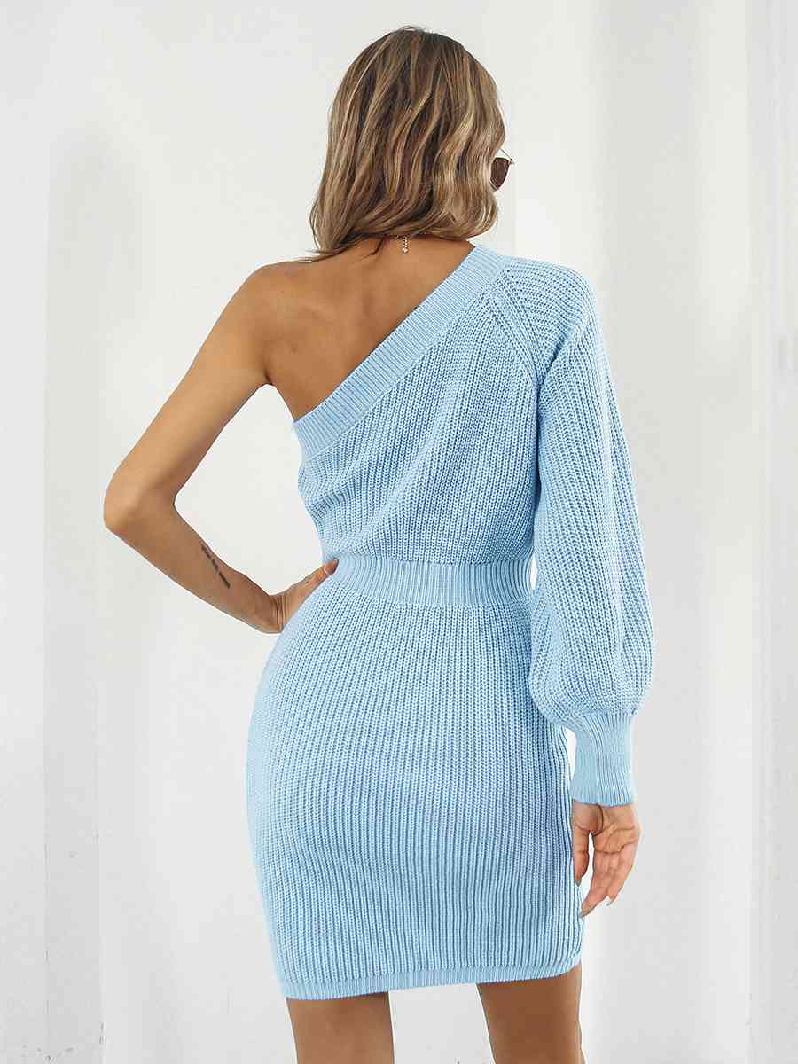 Stilla | Skulder Mini Sweater Kjole