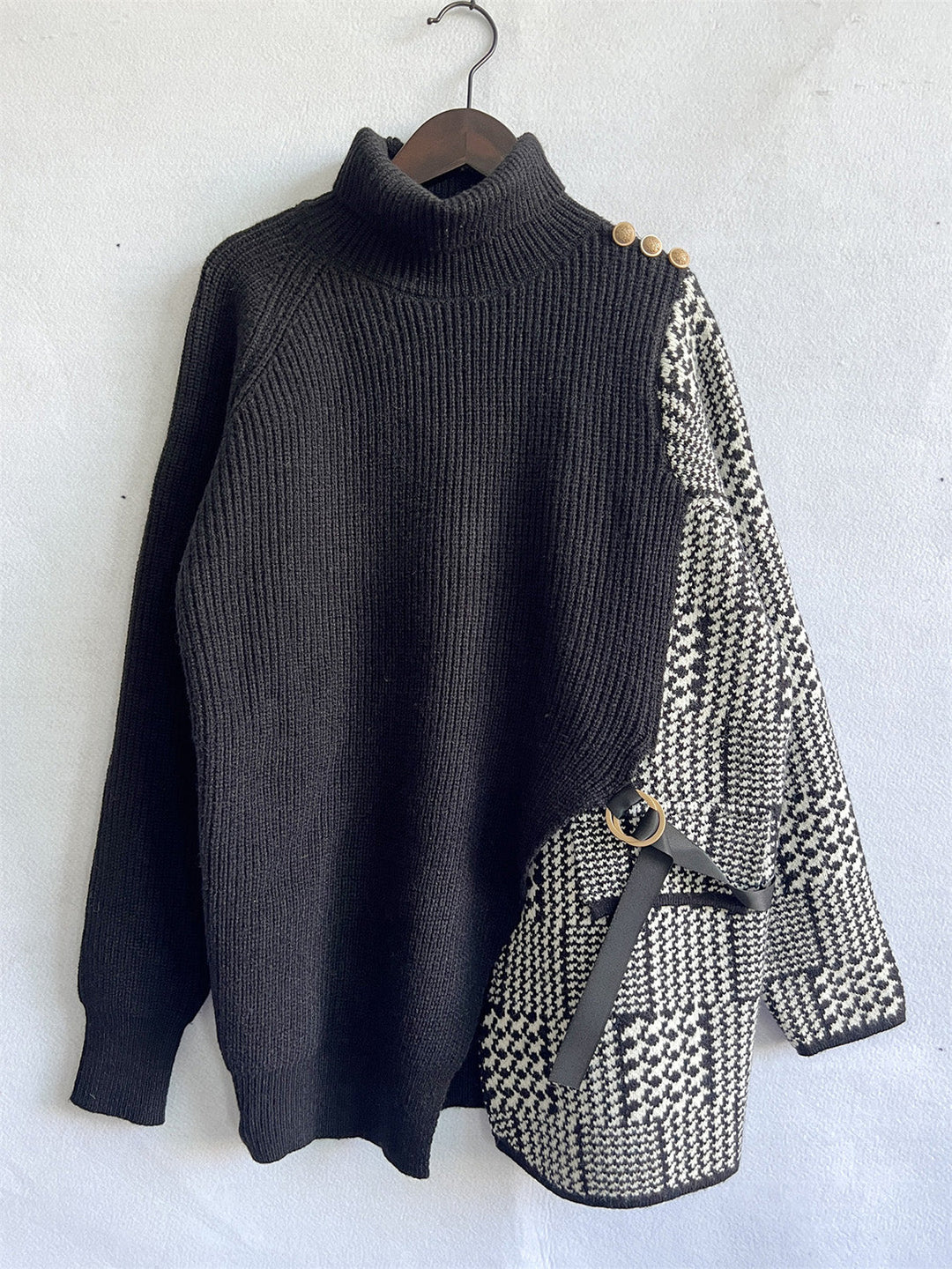 Stilla | Højhalset Langærmet Slids Sweater