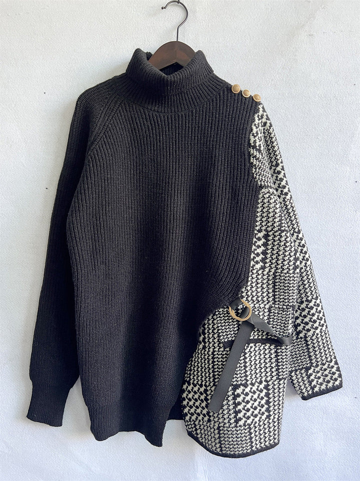 Stilla | Højhalset Langærmet Slids Sweater