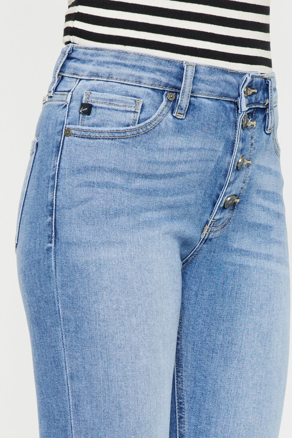 Stilla | Distressed Cat's Whiskers Button Fly Jeans