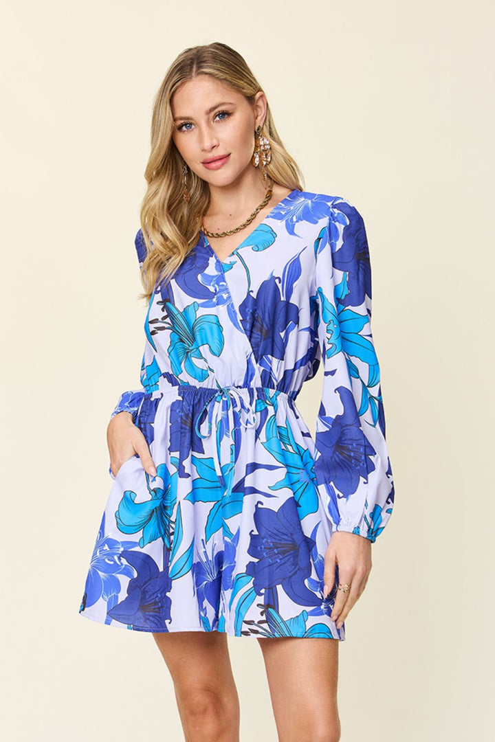 Stilla | Tag Full Size Floral Langærmet Romper Med Lommer