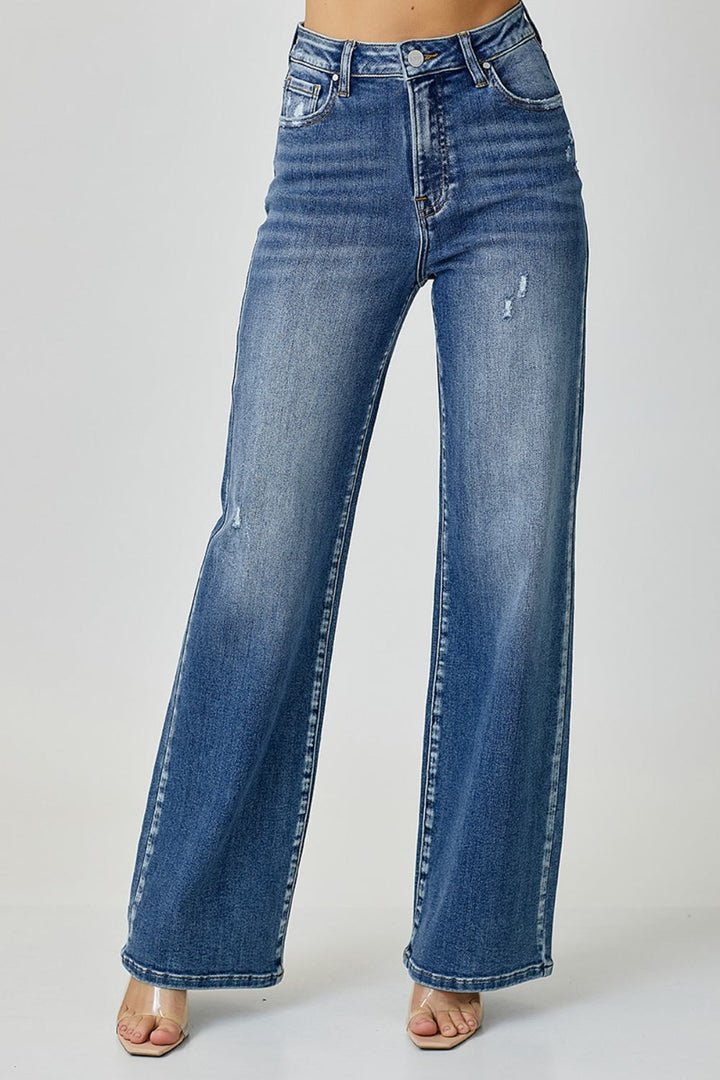 Stilla | Høj Talje Bred Ben Jeans