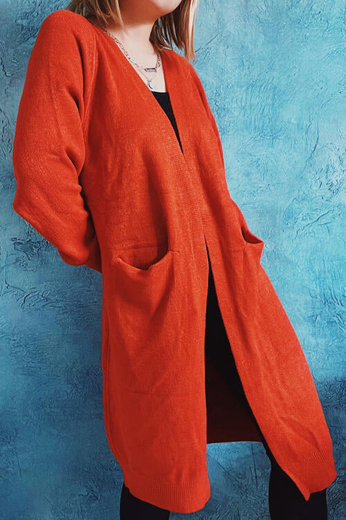 Stilla | Front Longline Cardigan Med Lommer