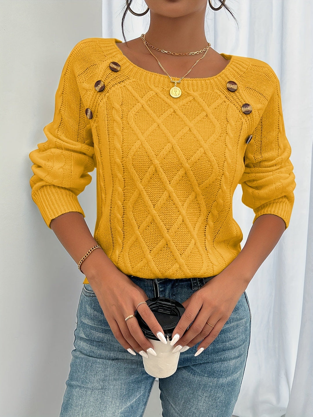 Stilla | Casual Pullover Top med Rundhalsudskæring