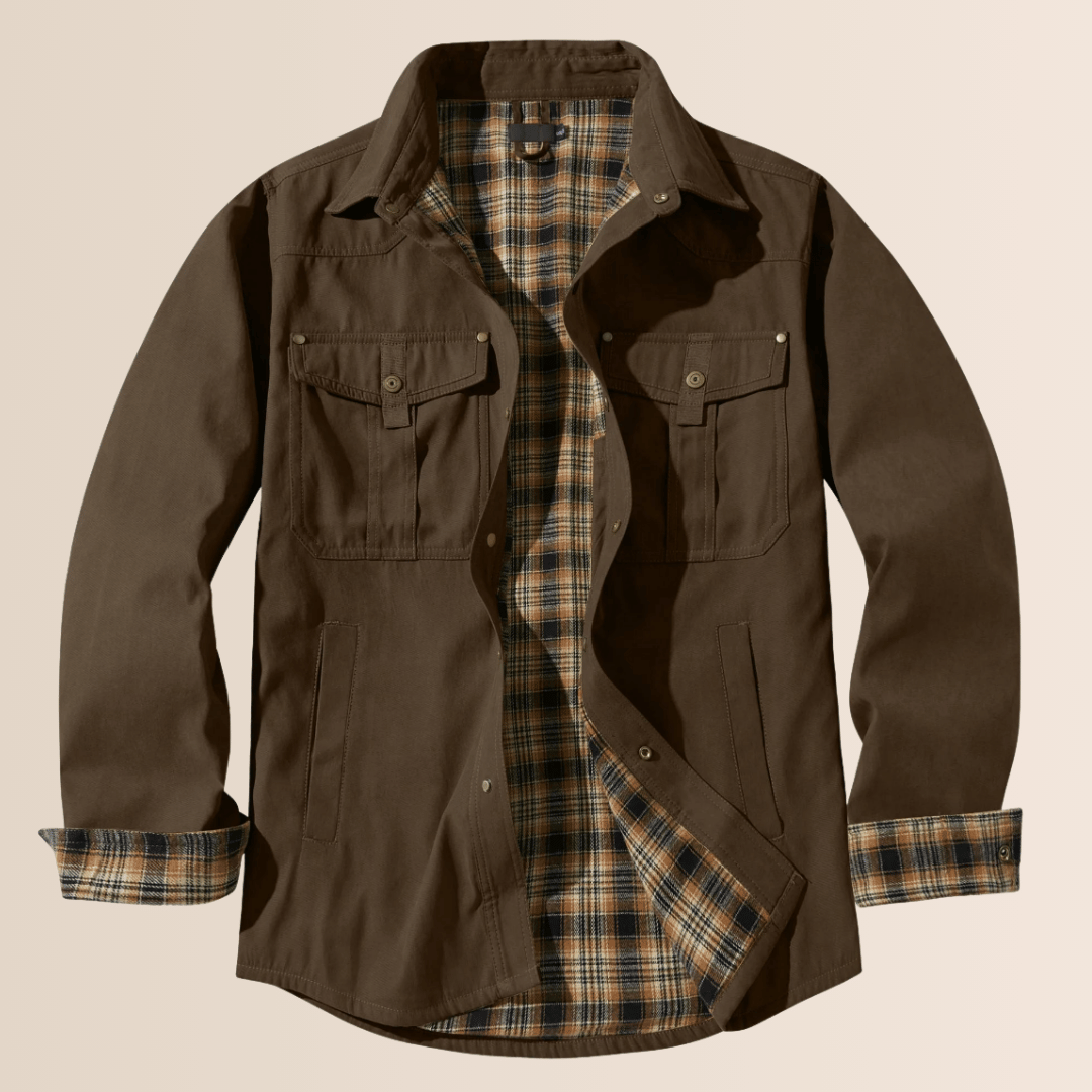 Stilla | Vintage Flannel-Rutet Herrekåbe