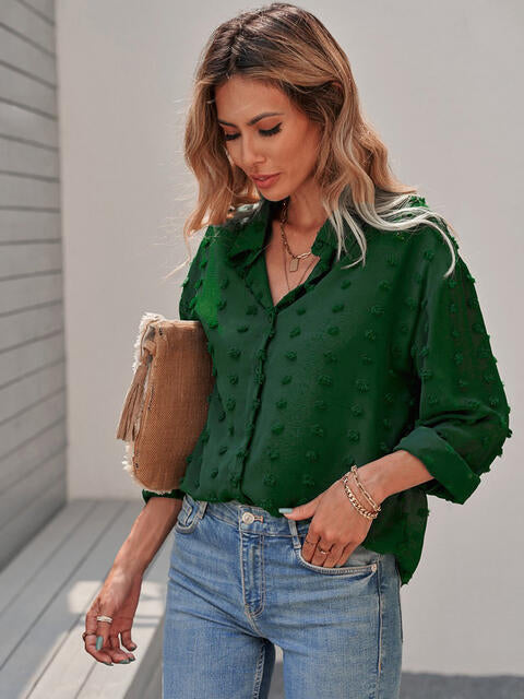 Stilla | Dot Drop Shoulder Skjorte