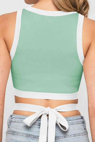 Stilla | Tie Back Rund Hals Tank
