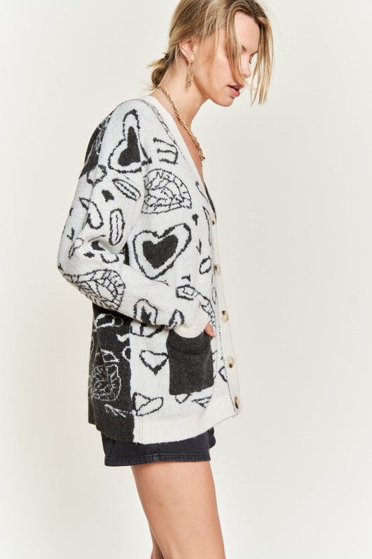 Stilla | Paisley Farveblok Cardigan