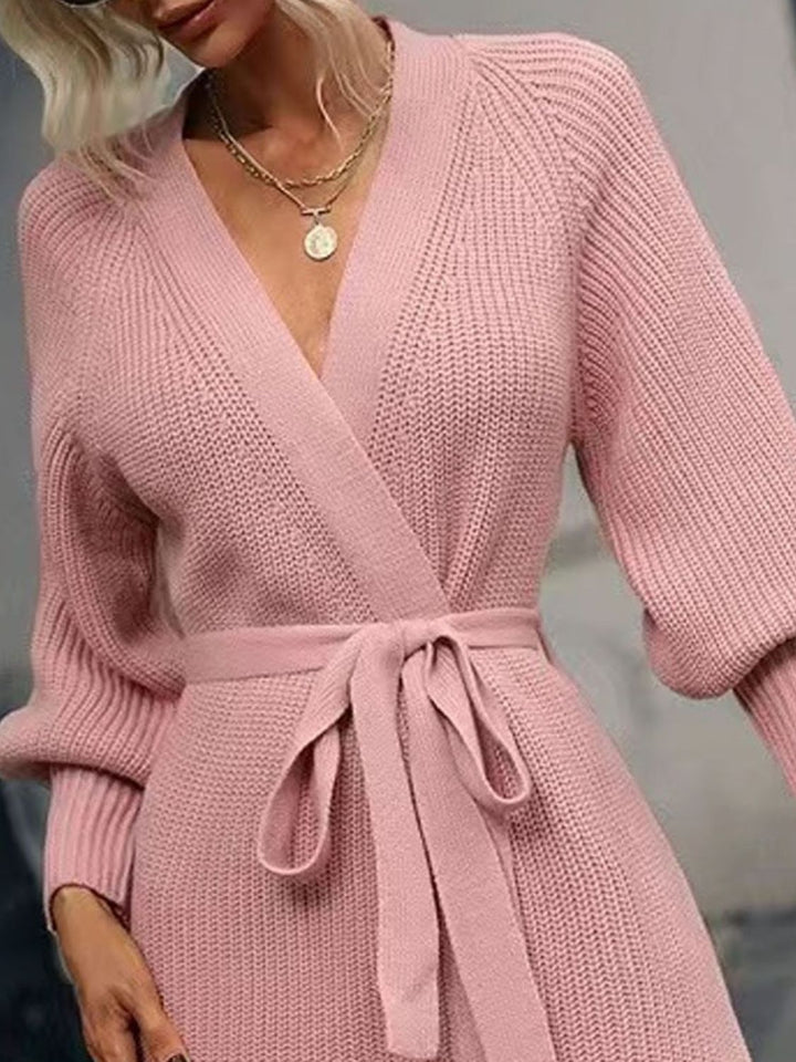 Stilla | Front Lantern Sleeve Tied Cardigan
