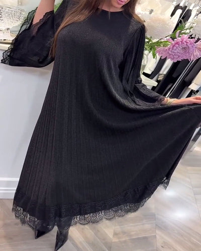 Stilla | Rund halsudskæring Løs blonde patchwork