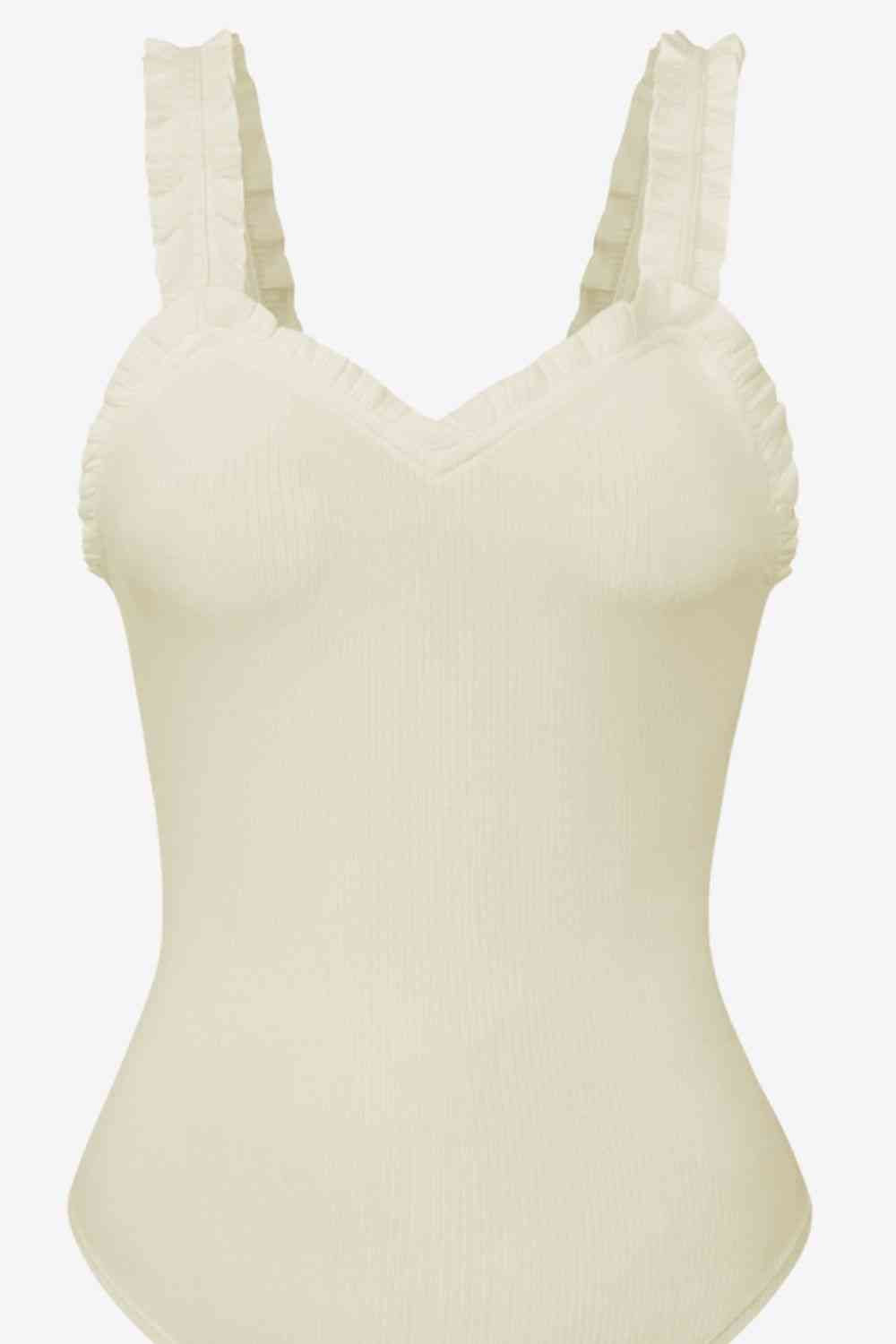 Stilla | Ruffle Trim Ærmeløs Bodysuit