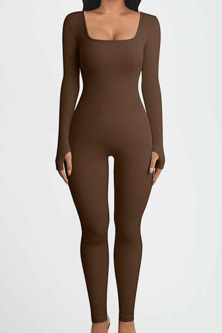 Stilla | Neck Langærmet Aktiv Jumpsuit
