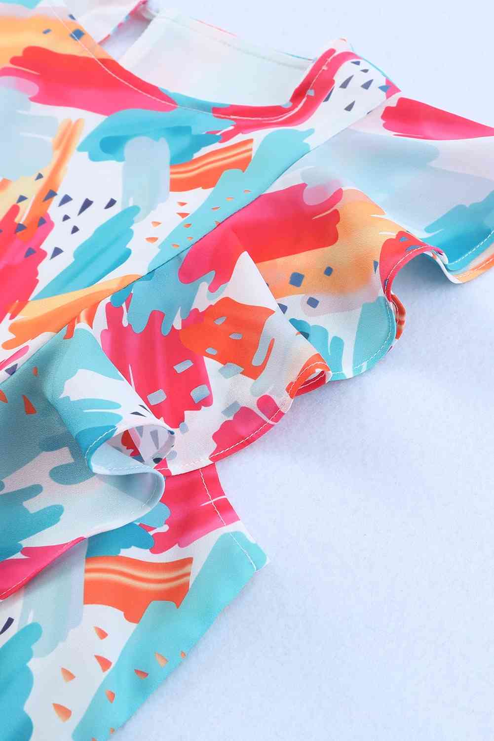 Stilla | Rund Hals Ruffle Peplum Top