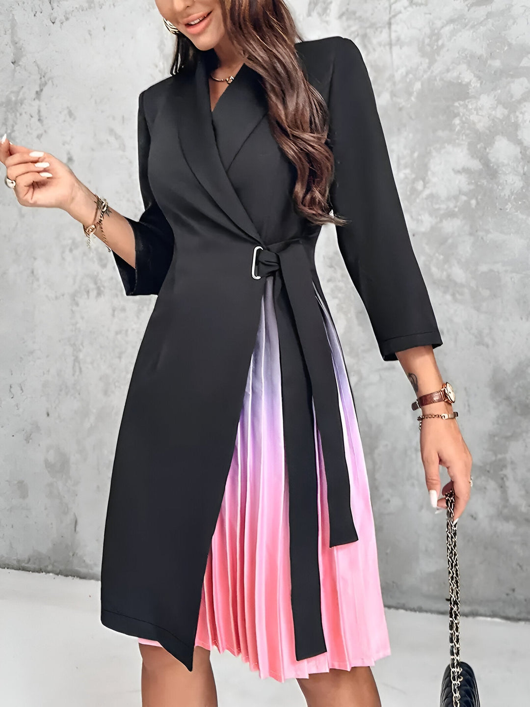 Stilla | Elegante Blazer Kjole Med Gradienttryk