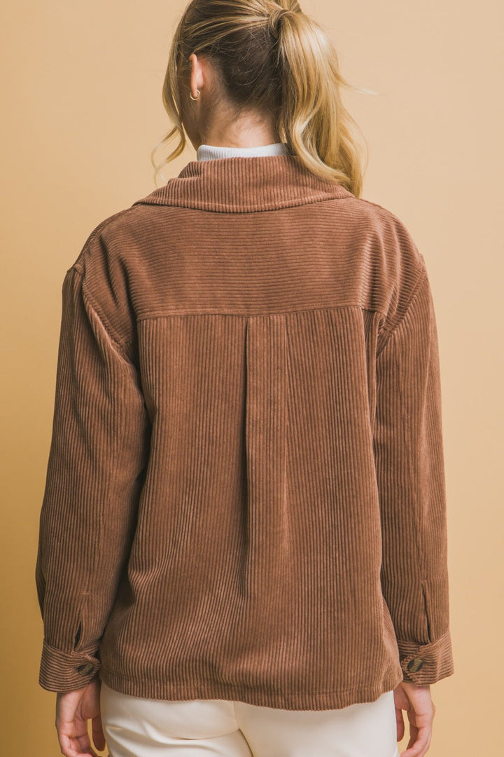 Stilla | Vest i Stribet Samt Love Tree med Knapper og Sherpa Foring