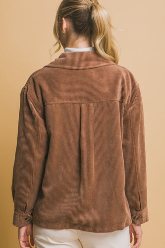 Stilla | Vest i Stribet Samt Love Tree med Knapper og Sherpa Foring