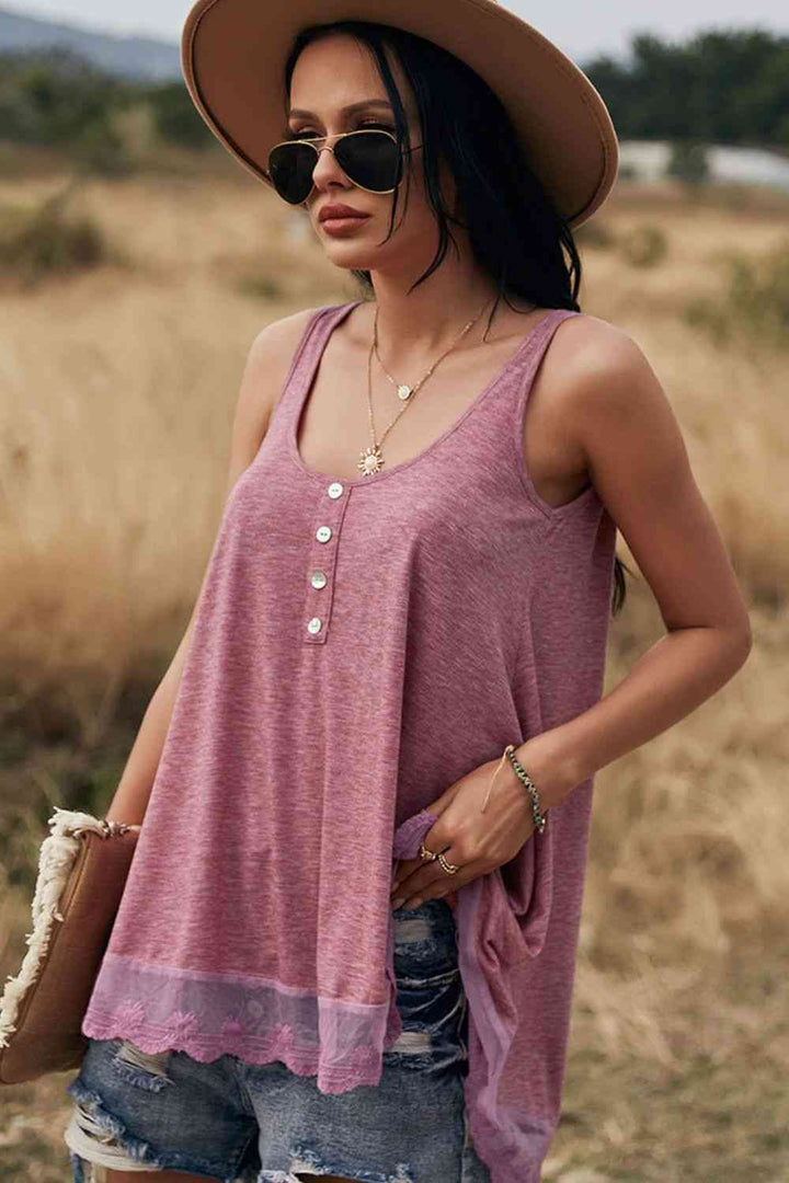 Stilla | Trim Knap Detalje Tank Top