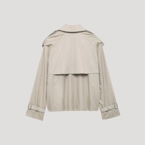 Stilla | Kvinder Cropped Trenchcoat