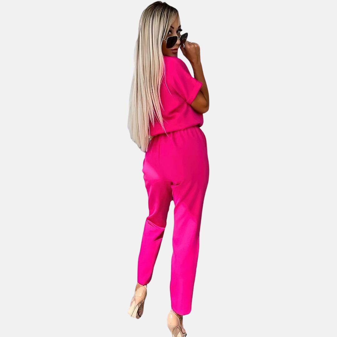 Skovae | Elegant, Festlig Kortærmet Dame Jumpsuit til Sommeren