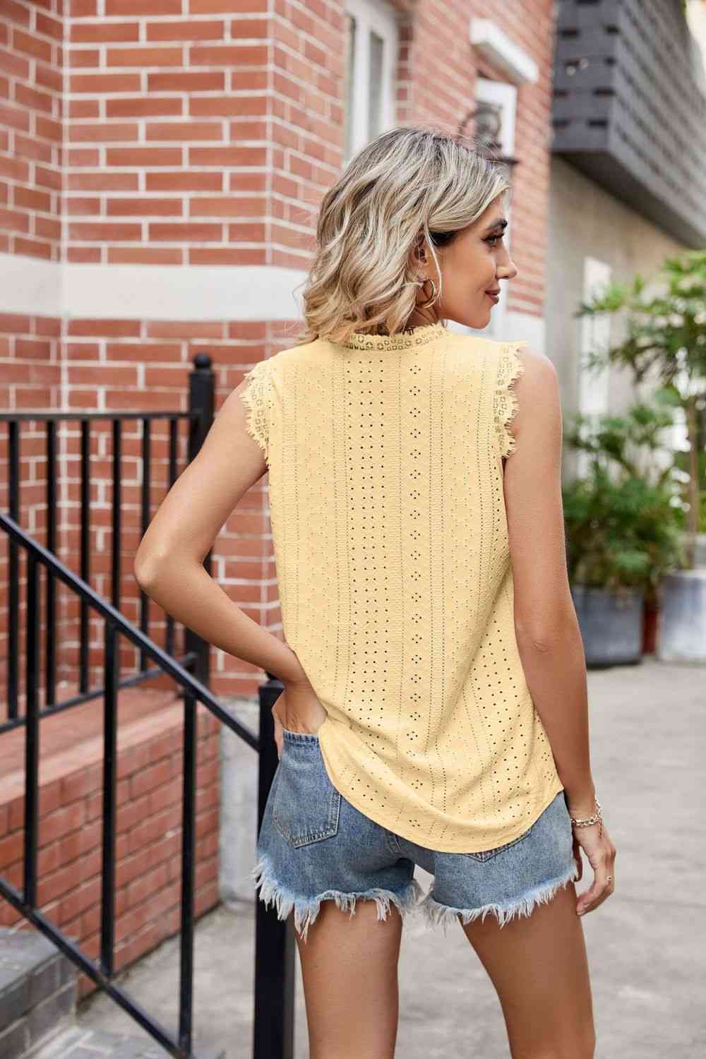 Stilla | Blondekant V-hals Tank
