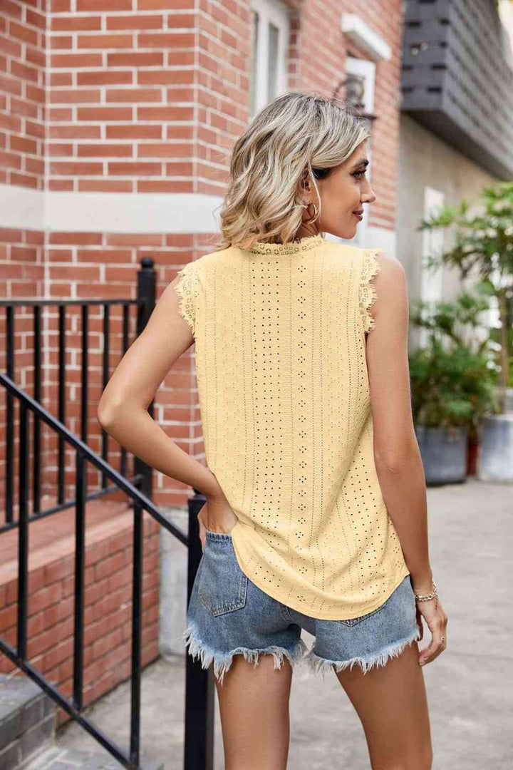 Stilla | Blondekant V-hals Tank