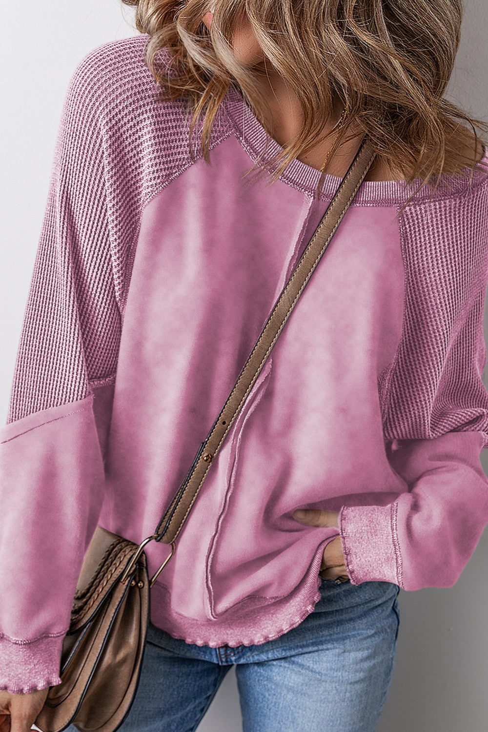 Stilla | Sweatshirt med lange ærmer og synlige sømme
