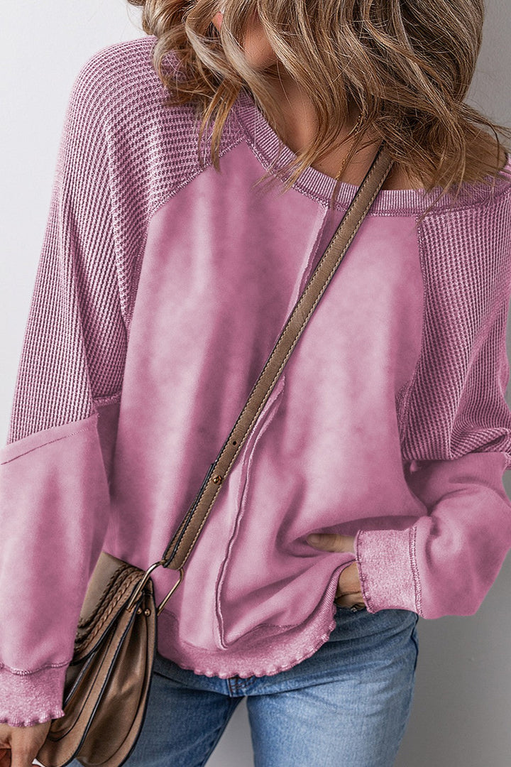 Stilla | Sweatshirt med lange ærmer og synlige sømme