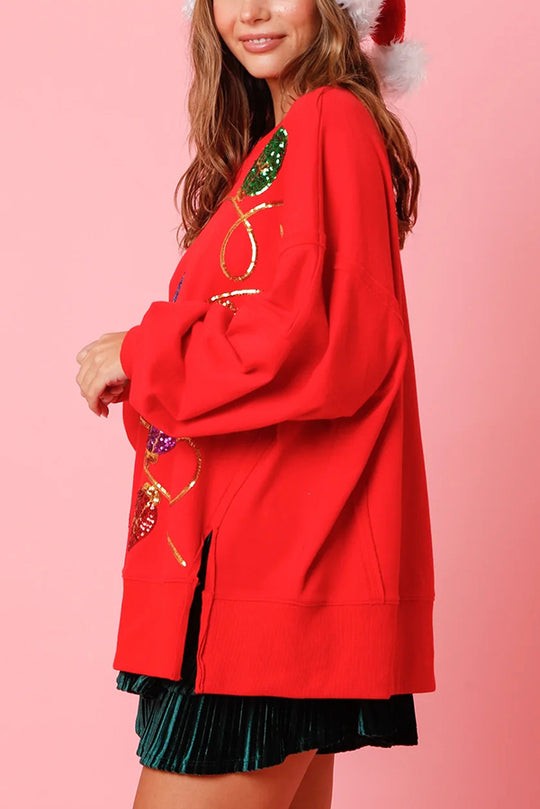 Stilla | Julelys Pailletter Slids Pullover Sweatshirt