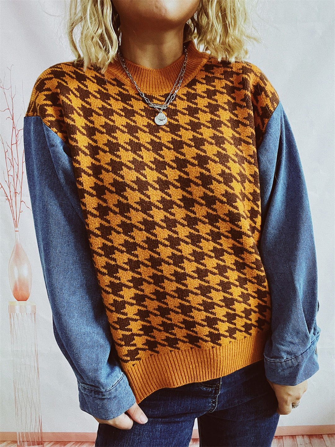 Stilla | Denim Ærme Sweatshirt
