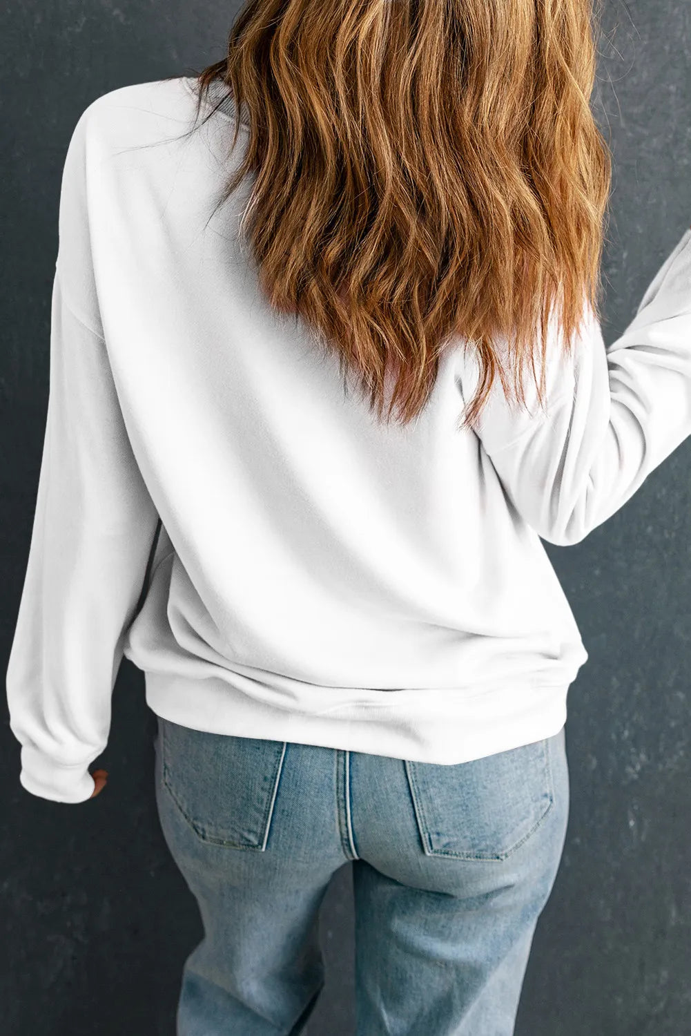 Stilla | Sweatshirt med faldende skuldre og græskarmønster