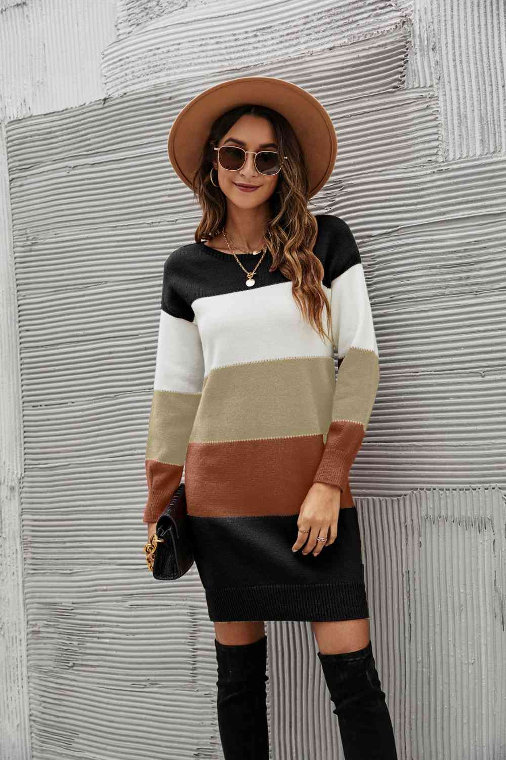 Stilla | Højre Stribet Sweater Kjole