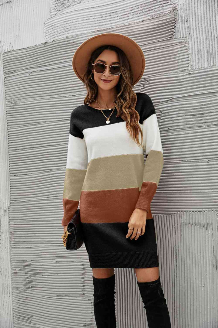 Stilla | Højre Stribet Sweater Kjole