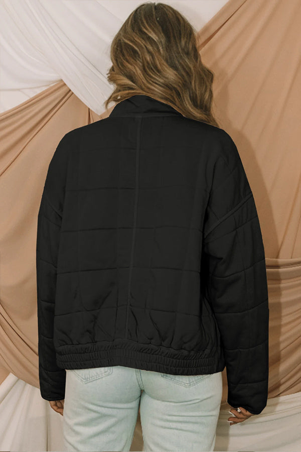 Stilla | Påsætte Lomme Quiltet Jakke Crop