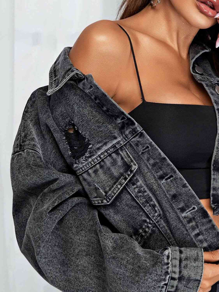 Stilla | Skulderkrave Denim Jakke