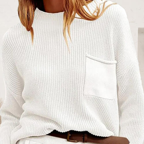 Stilla | Drop Shoulder Sweater Med Lomme