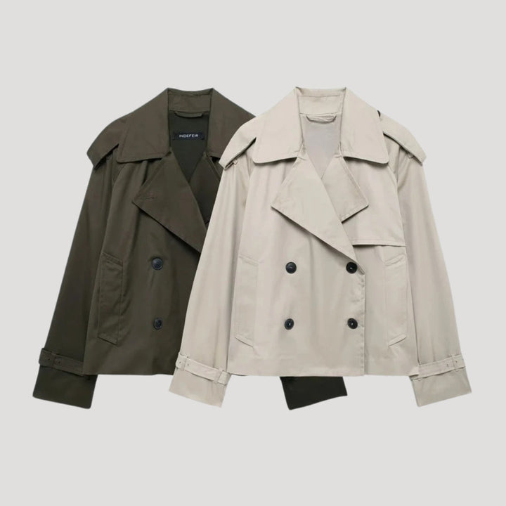 Stilla | Kvinder Cropped Trenchcoat