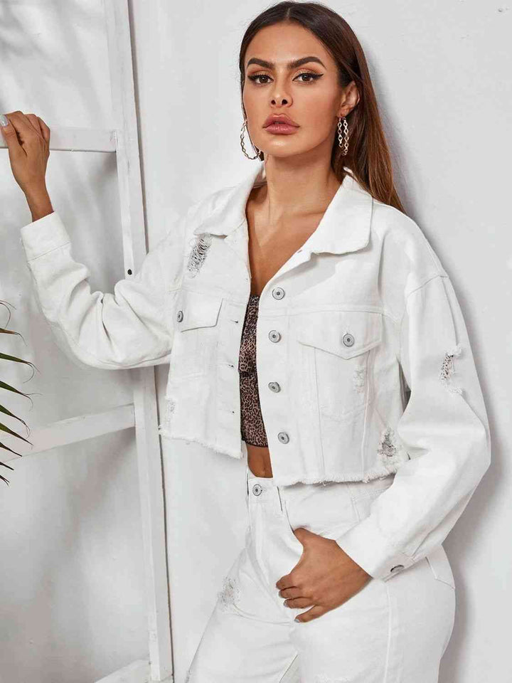 Stilla | Skulderkrave Denim Jakke
