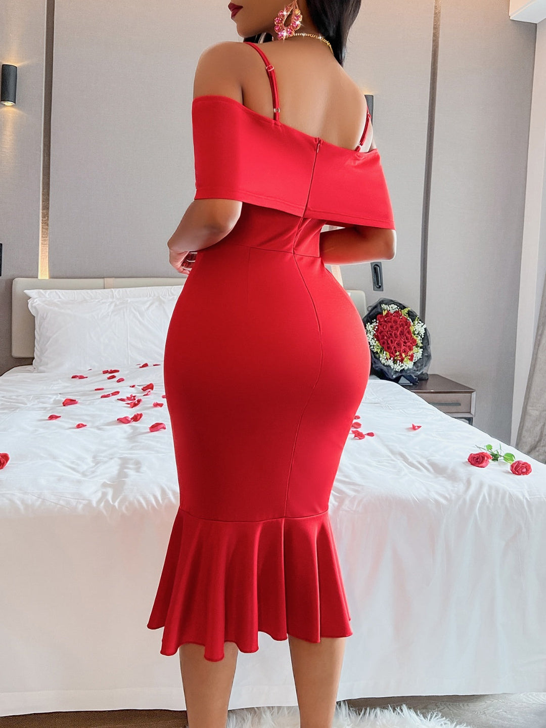 Stilla | Strop Fishtail Wrap Dress