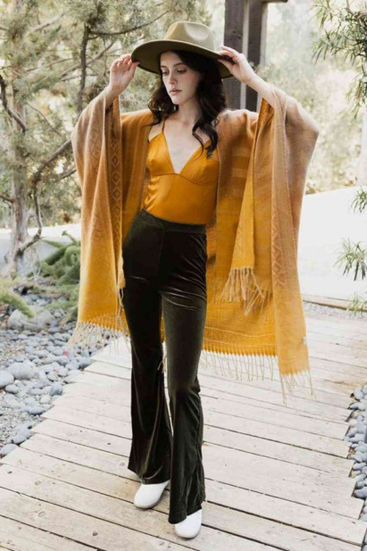 Stilla | Desert Ambiance Farveblanding Frynses trim Poncho