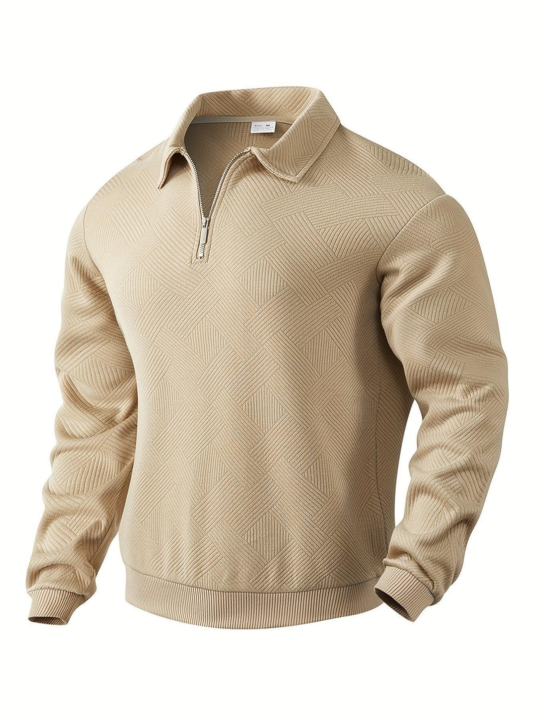Stilla | Jacquard Halv-zip Sweatshirt
