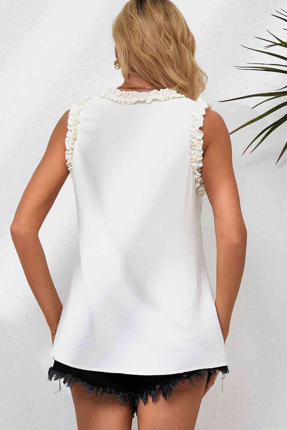 Stilla | Trim V-hals Tekstureret Tank