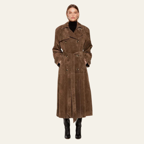 Stilla | Trenchcoat i ruskind