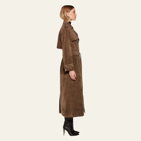 Stilla | Trenchcoat i ruskind