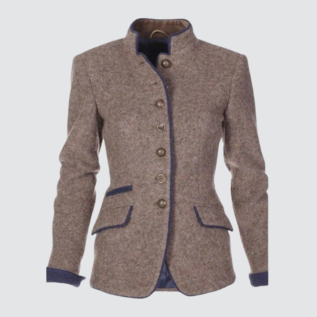 Stilla | Elegant ensfarvet damjakke