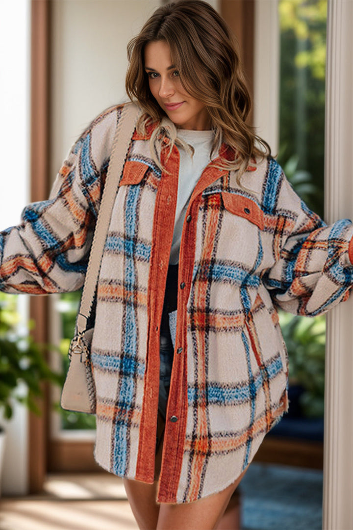 Stilla | Plus Size Plaid Button Down Jakke
