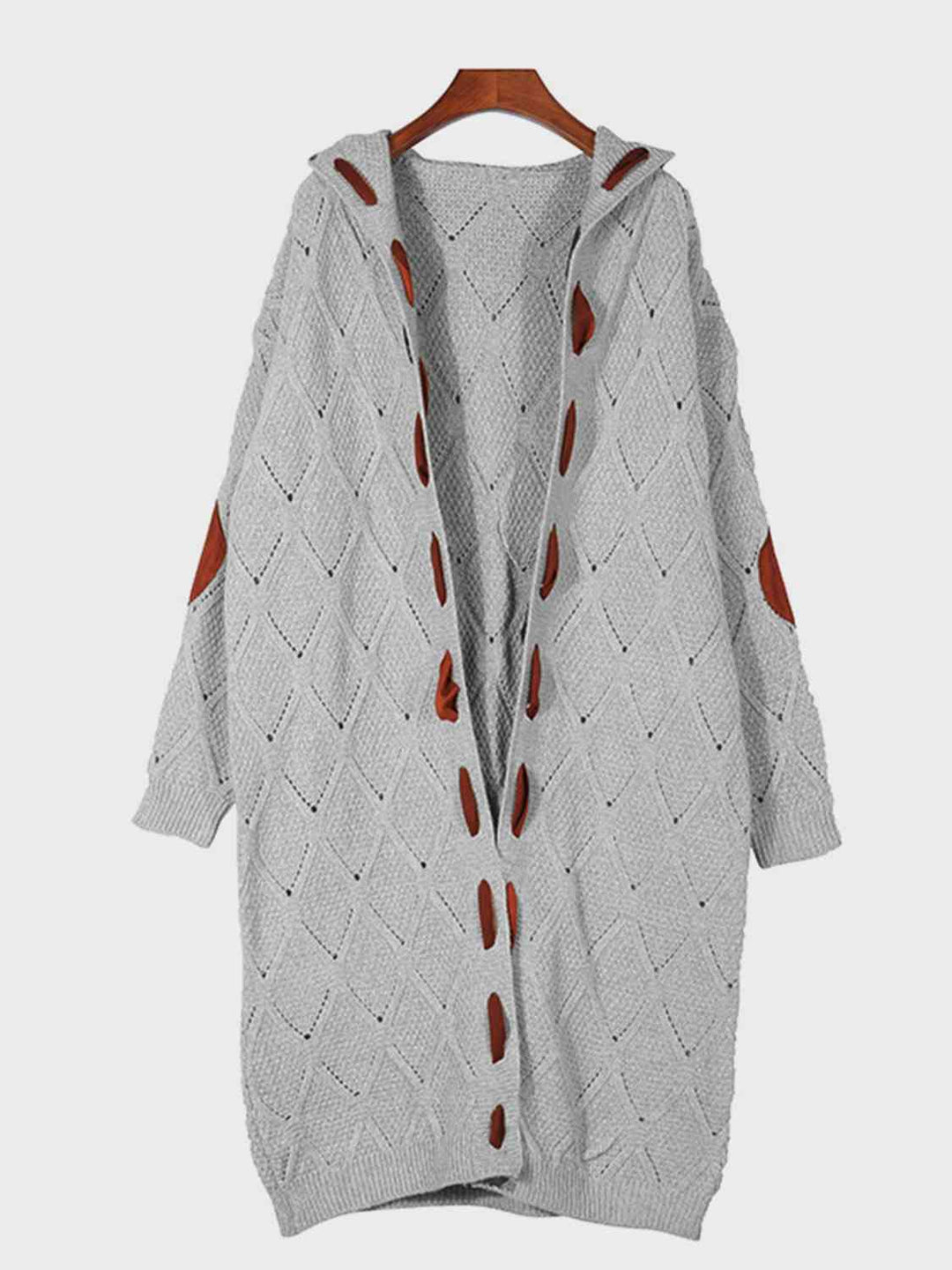 Stilla | Langærmet Åben Front Hættetrøje Cardigan