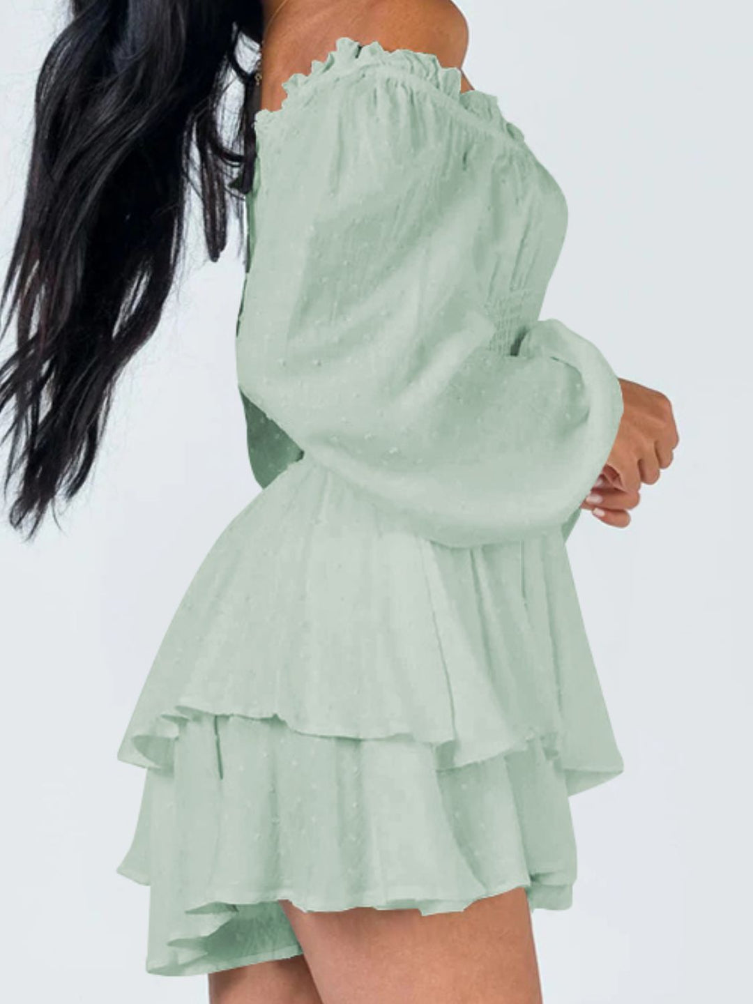 Stilla | Skulder Smocked Talje Romper