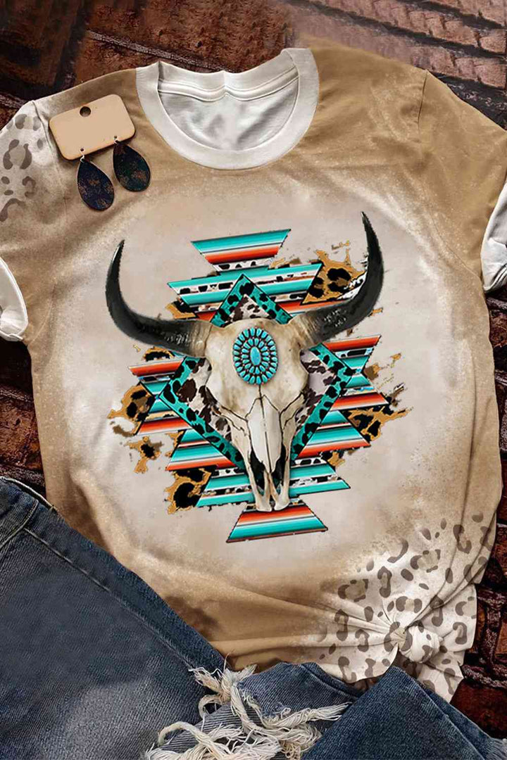 Stilla | Nakke Kortærmet Grafisk T-shirt