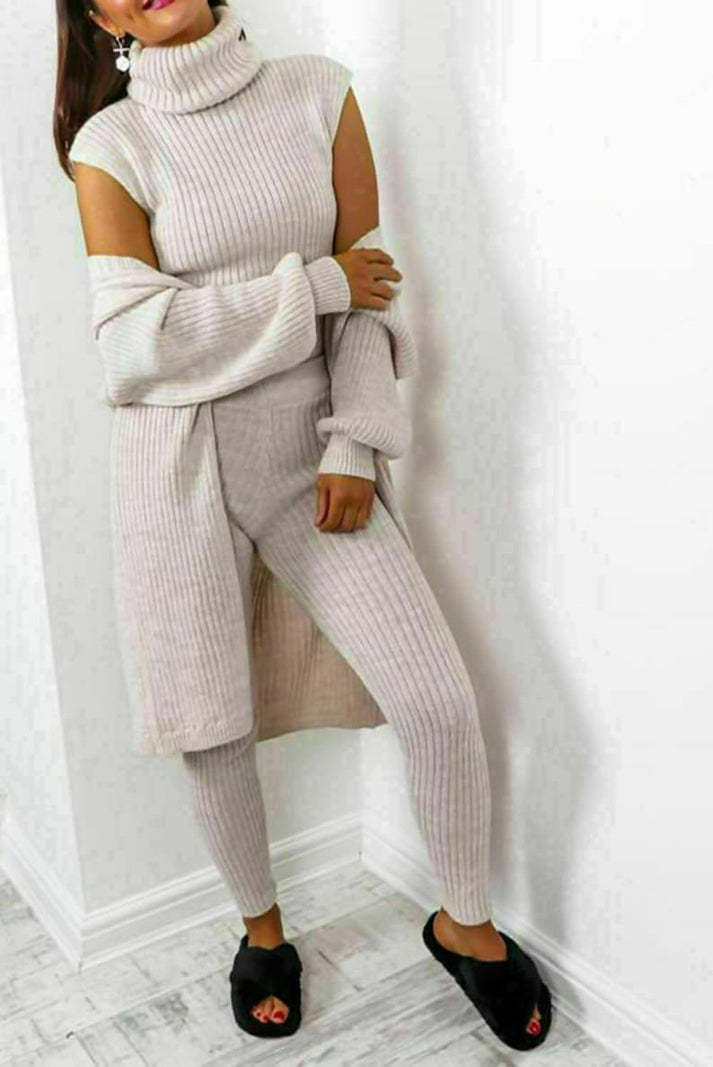 Stilla | 3-Delt Strik Loungewear